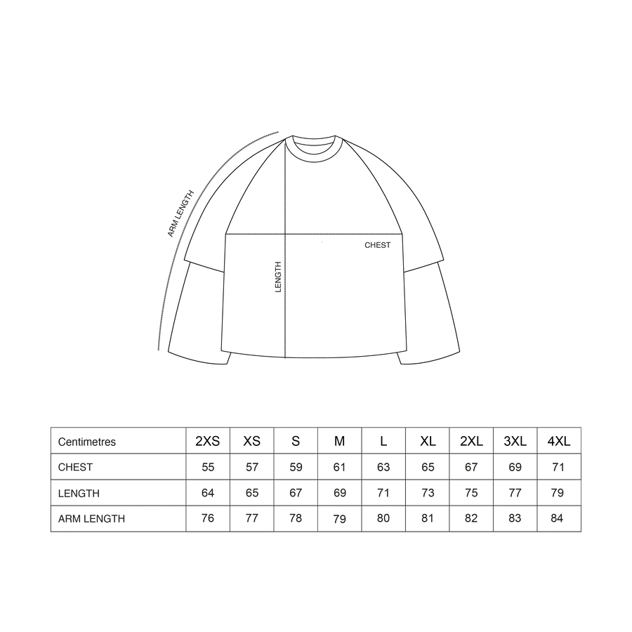 Everyday Jet Black Double Sleeve Tee