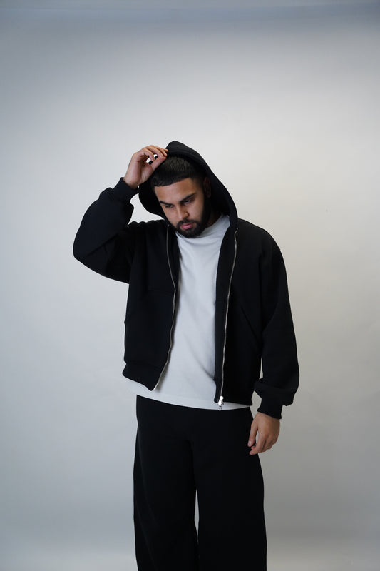 Everyday Jet Black Zip-Up