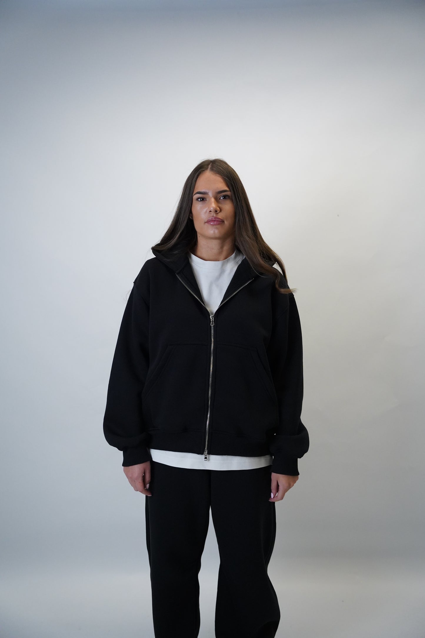 Everyday Jet Black Zip-Up