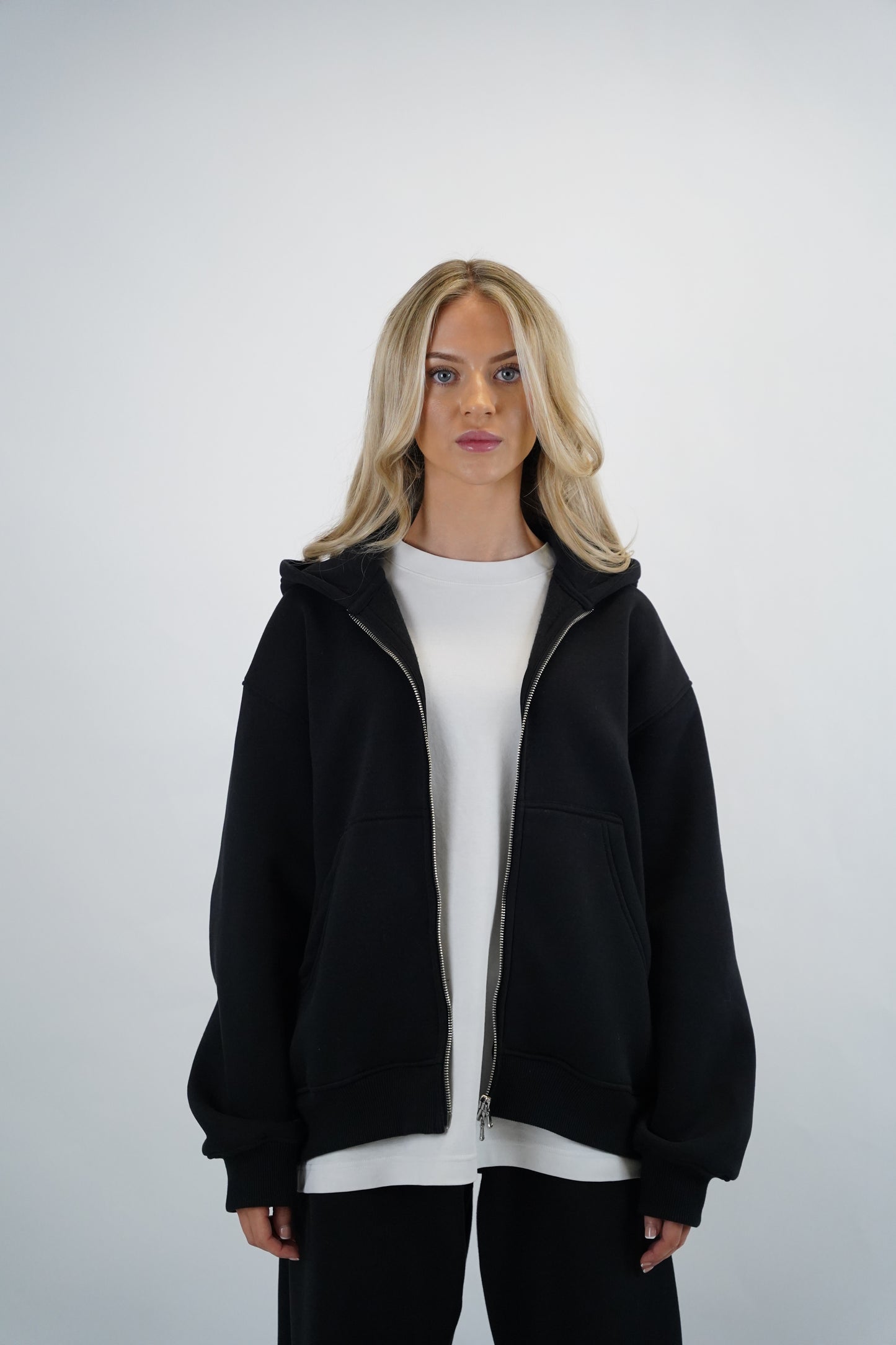 Everyday Jet Black Zip-Up