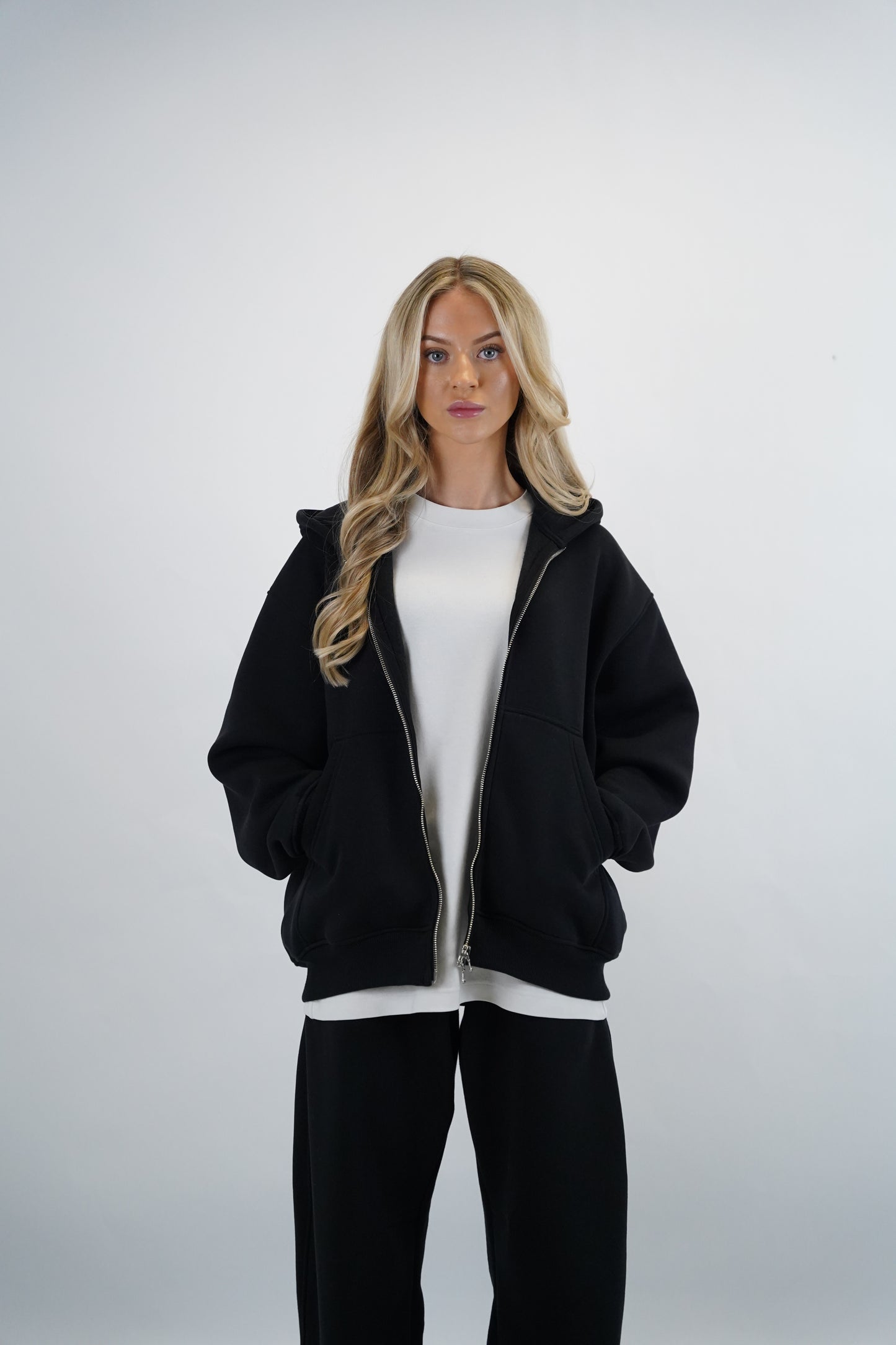 Everyday Jet Black Zip-Up